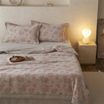 Ownkoti Cotton Gauze Jacquard Elegant Leaf Bedding - image 2