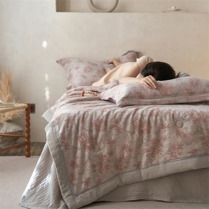 Ownkoti Cotton Gauze Jacquard Elegant Leaf Bedding - image 8