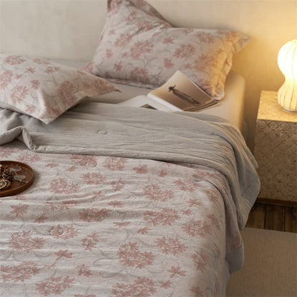 Ownkoti Cotton Gauze Jacquard Elegant Leaf Bedding - image 4