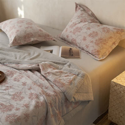 Ownkoti Cotton Gauze Jacquard Elegant Leaf Bedding - image 15