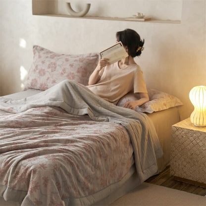 Ownkoti Cotton Gauze Jacquard Elegant Leaf Bedding - image 9