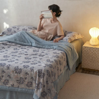 Ownkoti Cotton Gauze Jacquard Elegant Leaf Bedding - image 27