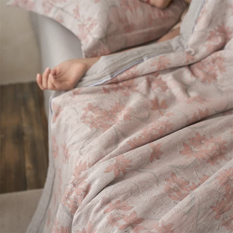 Ownkoti Cotton Gauze Jacquard Elegant Leaf Bedding - image 16