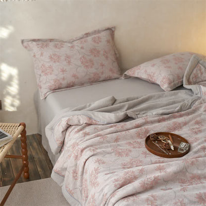 Ownkoti Cotton Gauze Jacquard Elegant Leaf Bedding - image 6