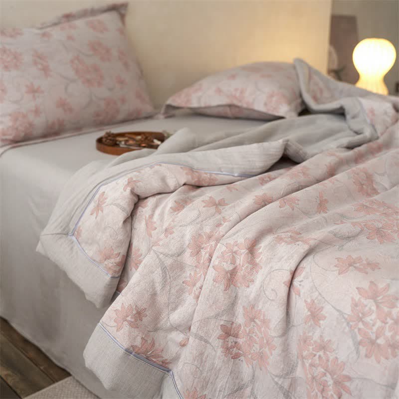 Ownkoti Cotton Gauze Jacquard Elegant Leaf Bedding - image 7