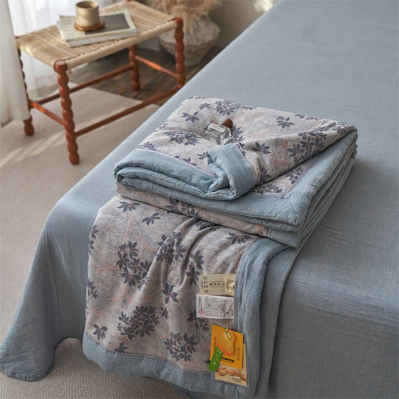 Ownkoti Cotton Gauze Jacquard Elegant Leaf Bedding - image 30