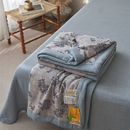Ownkoti Cotton Gauze Jacquard Elegant Leaf Bedding - image 30