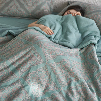 Ownkoti Cotton Gauze Jacquard Vintage Pattern Bedding - image 2