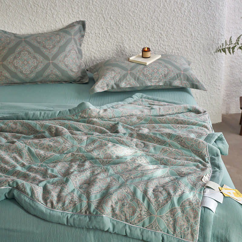 Ownkoti Cotton Gauze Jacquard Vintage Pattern Bedding - image 1
