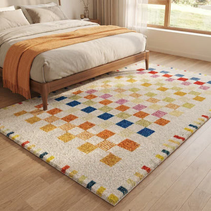 Ownkoti Soft Multicolor Checkerboard Area Rug - image 1
