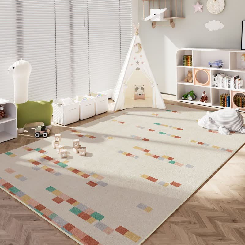 Ownkoti Pastel Geometric Kids Area Rug - 79"W × 138"L - image 0
