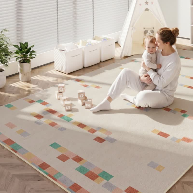 Ownkoti Pastel Geometric Kids Area Rug - image 1