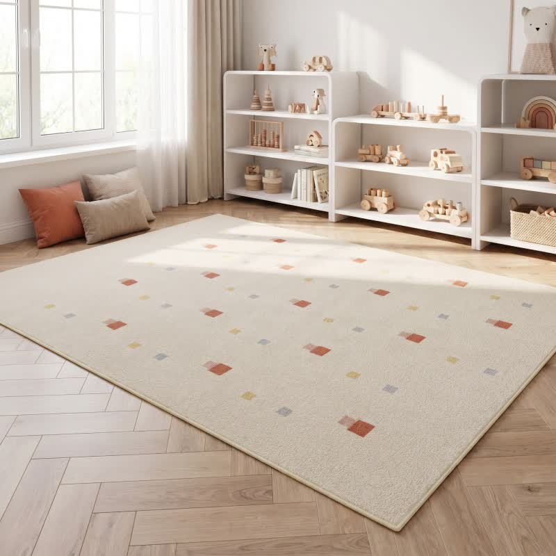 Ownkoti Neutral Pastel Dot Kids Area Rug - image 2
