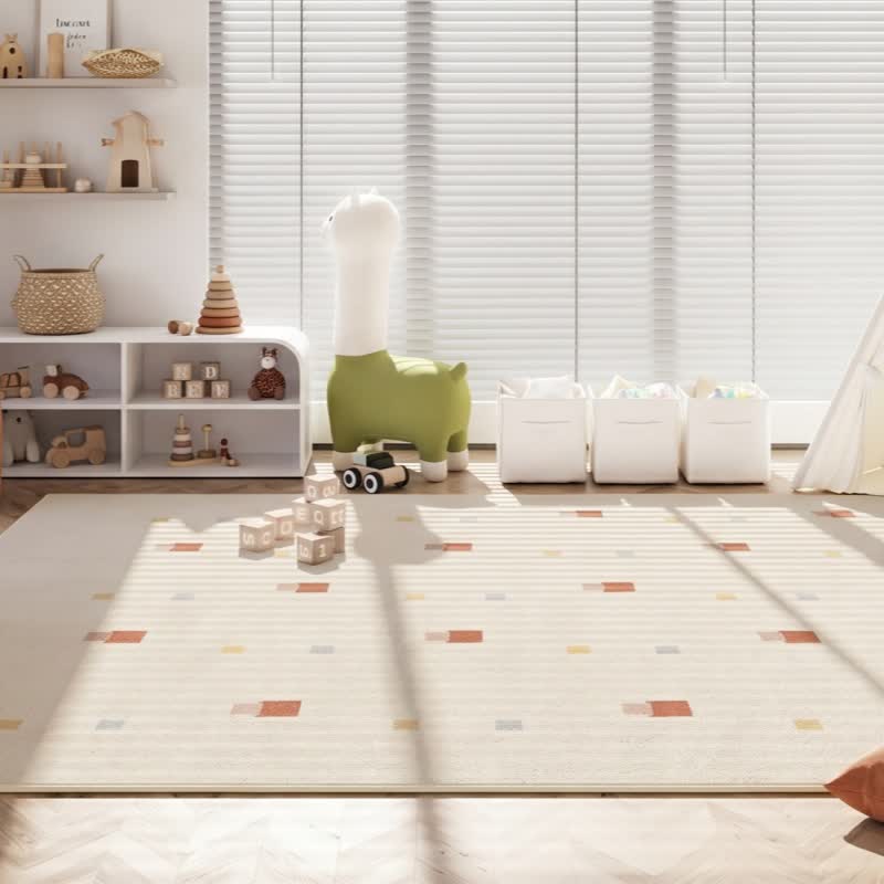 Ownkoti Neutral Pastel Dot Kids Area Rug - image 3