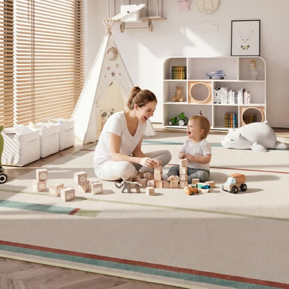 Ownkoti Minimalist Linear Kids Area Rug - image 2