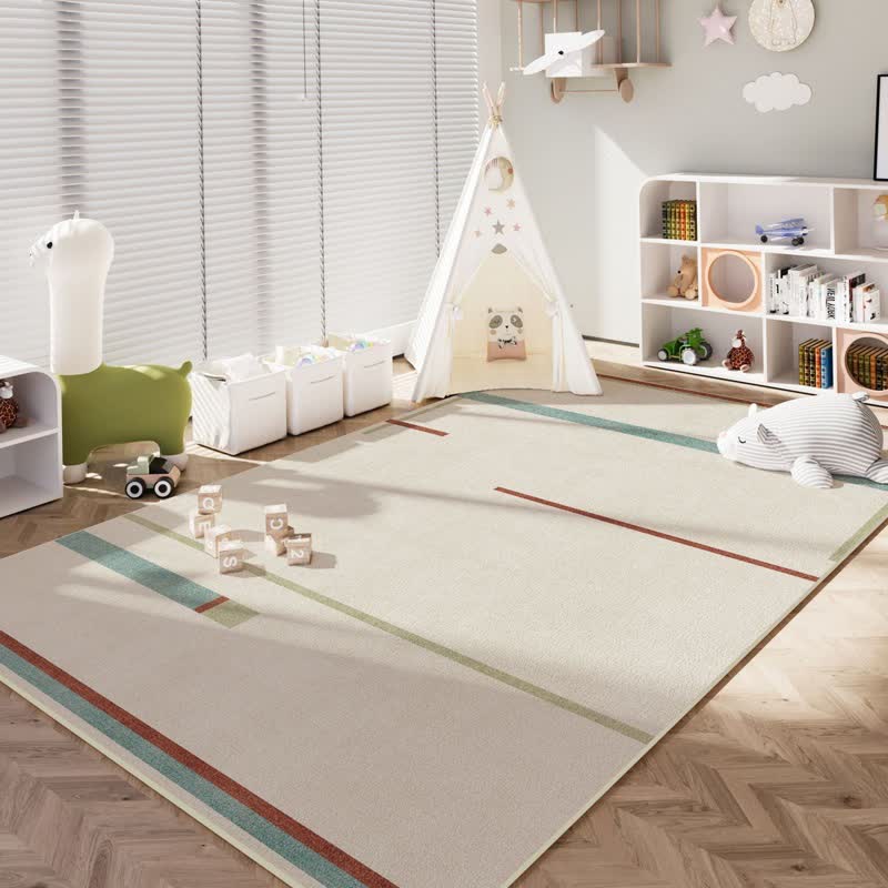 Ownkoti Minimalist Linear Kids Area Rug - 79"W × 138"L - image 0
