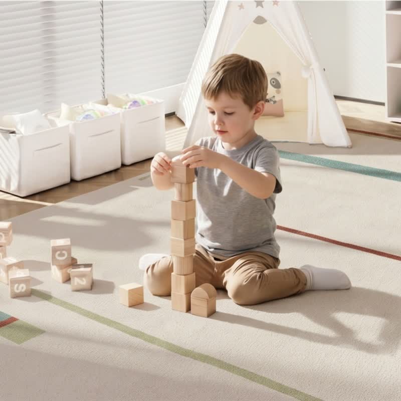 Ownkoti Minimalist Linear Kids Area Rug - image 6