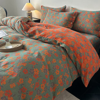 Ownkoti Pastoral Floral Pure Cotton Gauze Bedding(4PCS) - image 1