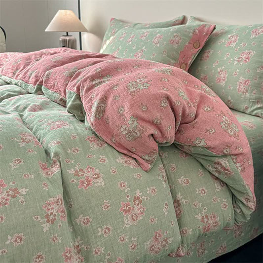 Ownkoti Vintage Floral Pure Cotton Gauze Bedding(4PCS) - King - image 0