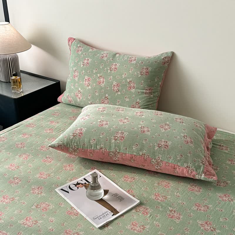 Ownkoti Vintage Floral Pure Cotton Gauze Bedding(4PCS) - image 6