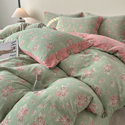 Ownkoti Vintage Floral Pure Cotton Gauze Bedding(4PCS) - image 3