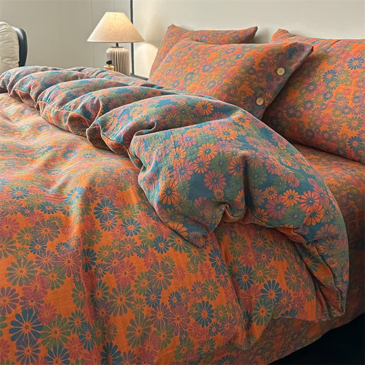 Ownkoti Vintage Daisy Pure Cotton Gauze Bedding(4PCS) - King - image 0