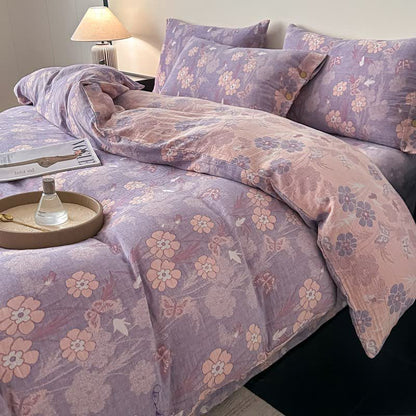Ownkoti Floral & Butterfly Pure Cotton Gauze Bedding(4PCS) - image 3