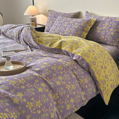 Ownkoti Elegant Floral Pure Cotton Gauze Bedding(4PCS) - image 1