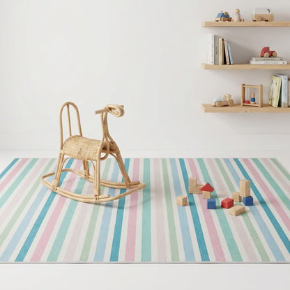 Ownkoti Soft Multicolor Stripe Area Rug - image 3