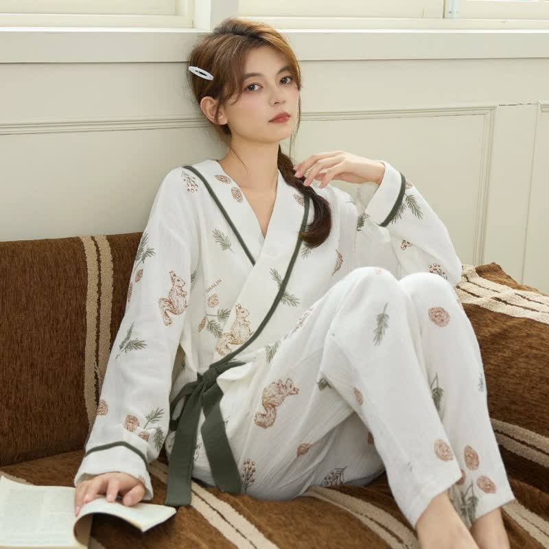 Ownkoti Woodland Squirrel & Acorn Loungewear Set - image 1