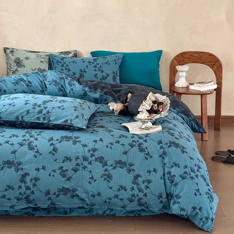Ownkoti Vintage Ginkgo Leaf Pure Cotton Bedding(4PCS) - image 1