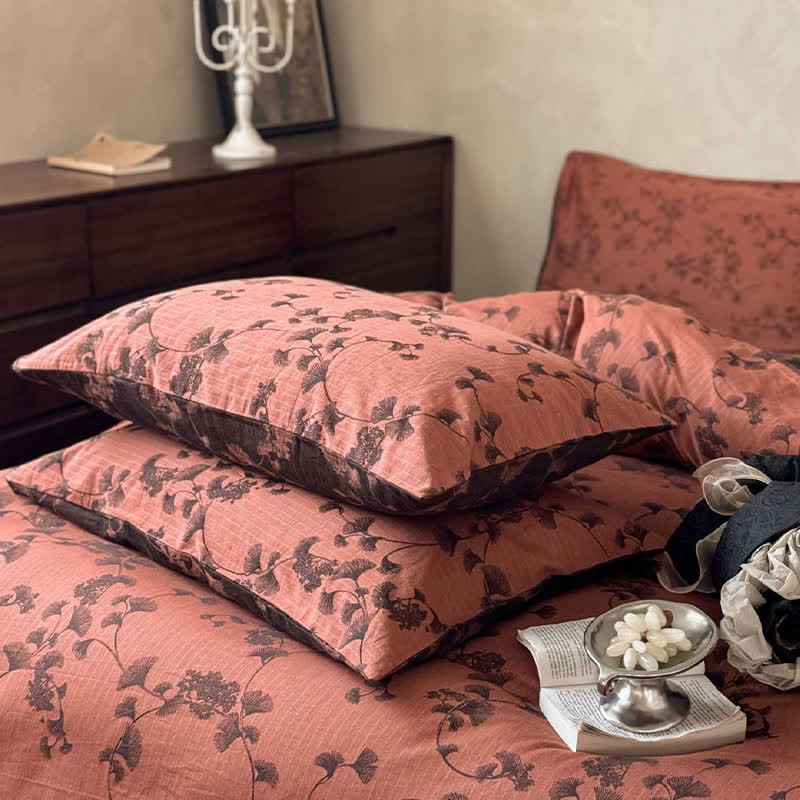 Ownkoti Vintage Ginkgo Leaf Pure Cotton Bedding(4PCS) - image 14
