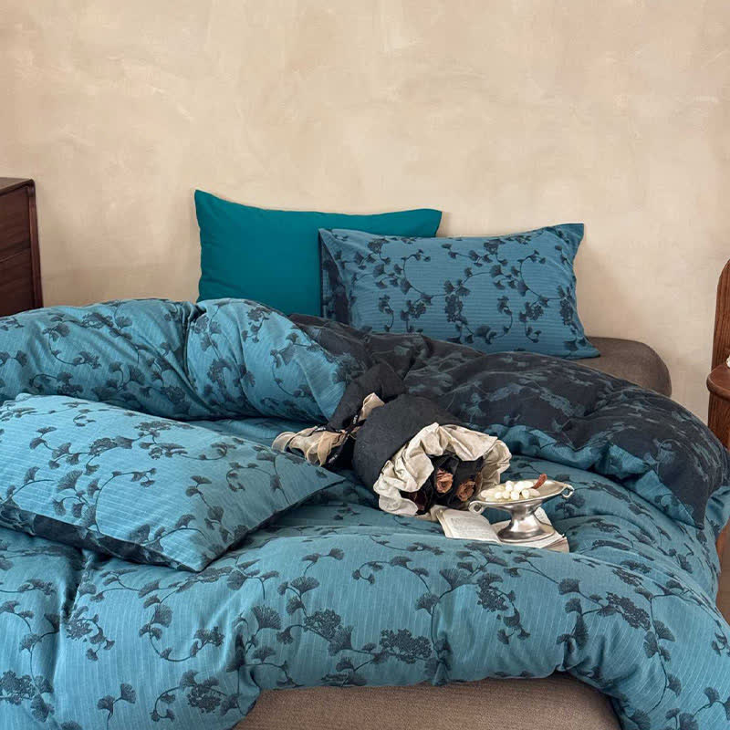 Ownkoti Vintage Ginkgo Leaf Pure Cotton Bedding(4PCS) - image 2
