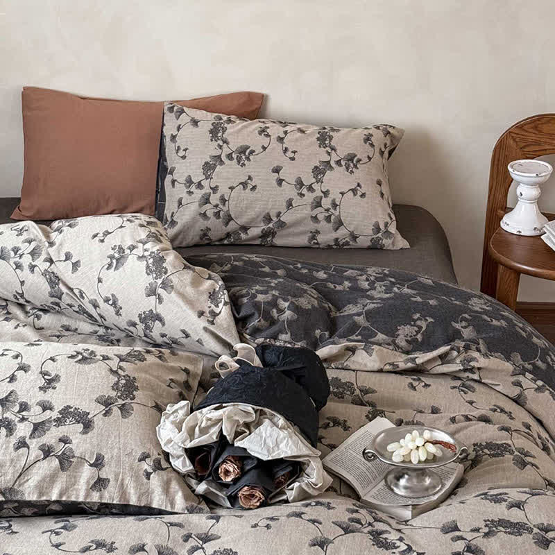 Ownkoti Vintage Ginkgo Leaf Pure Cotton Bedding(4PCS) - image 7