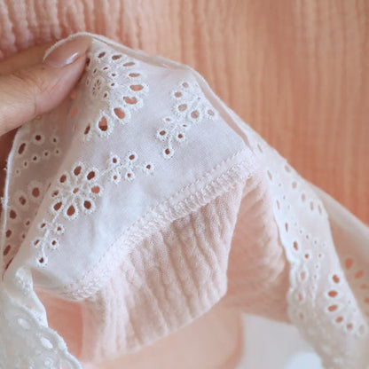 Ownkoti Solid Cotton Gauze Lace Loungewear Set - image 8
