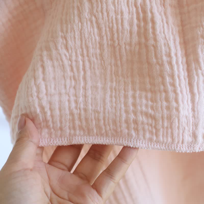 Ownkoti Solid Cotton Gauze Lace Loungewear Set - image 12
