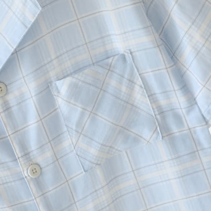Ownkoti Short-Sleeve Cotton Plaid Sleepwear Set - image 6