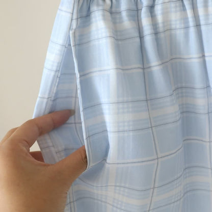 Ownkoti Short-Sleeve Cotton Plaid Sleepwear Set - image 11
