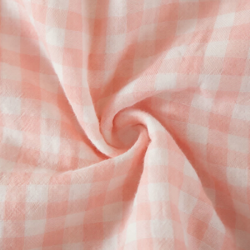 Ownkoti Soft Gingham Cotton Ruffle Loungewear Set - image 5