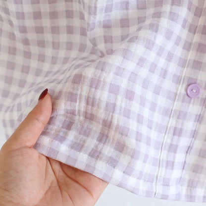 Ownkoti Ruffle Sleeve Gingham Cotton Pajama Set - image 9