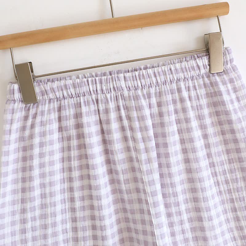Ownkoti Ruffle Sleeve Gingham Cotton Pajama Set - image 13