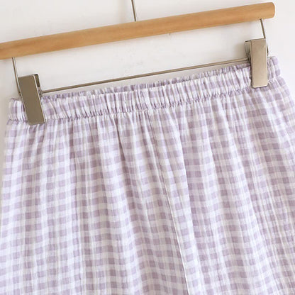 Ownkoti Ruffle Sleeve Gingham Cotton Pajama Set - image 13