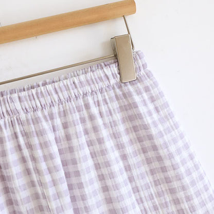Ownkoti Ruffle Sleeve Gingham Cotton Pajama Set - image 14