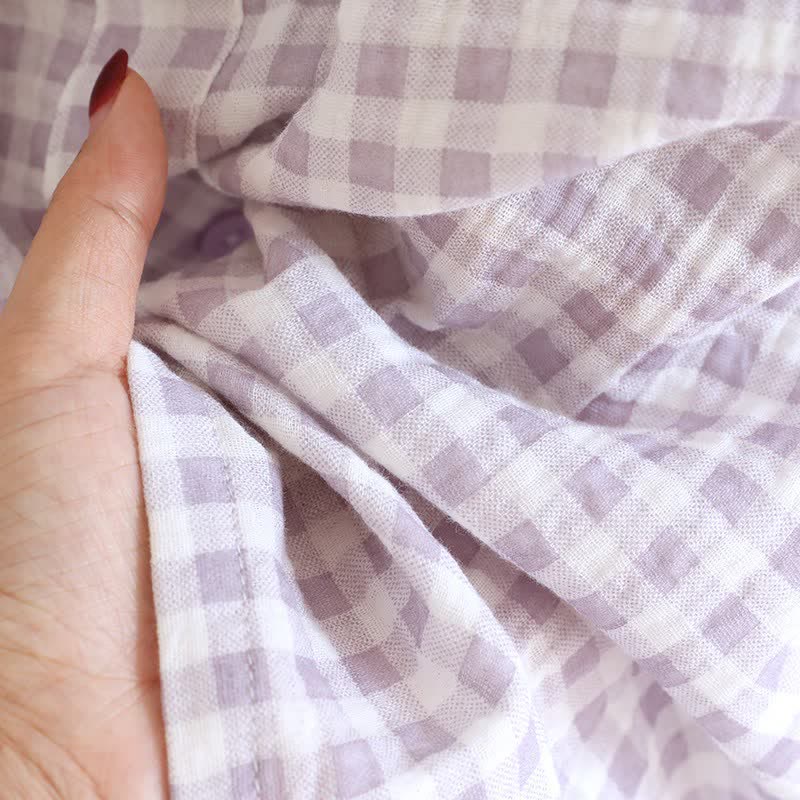 Ownkoti Ruffle Sleeve Gingham Cotton Pajama Set - image 16