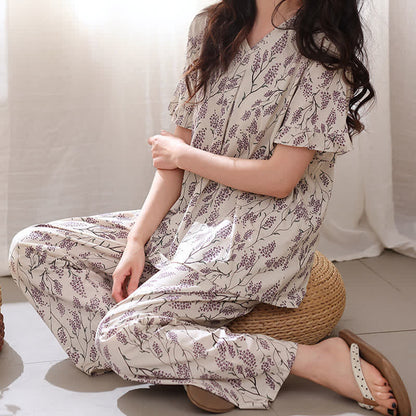 Ownkoti Botanical Floral Cotton Loungewear Set - image 2