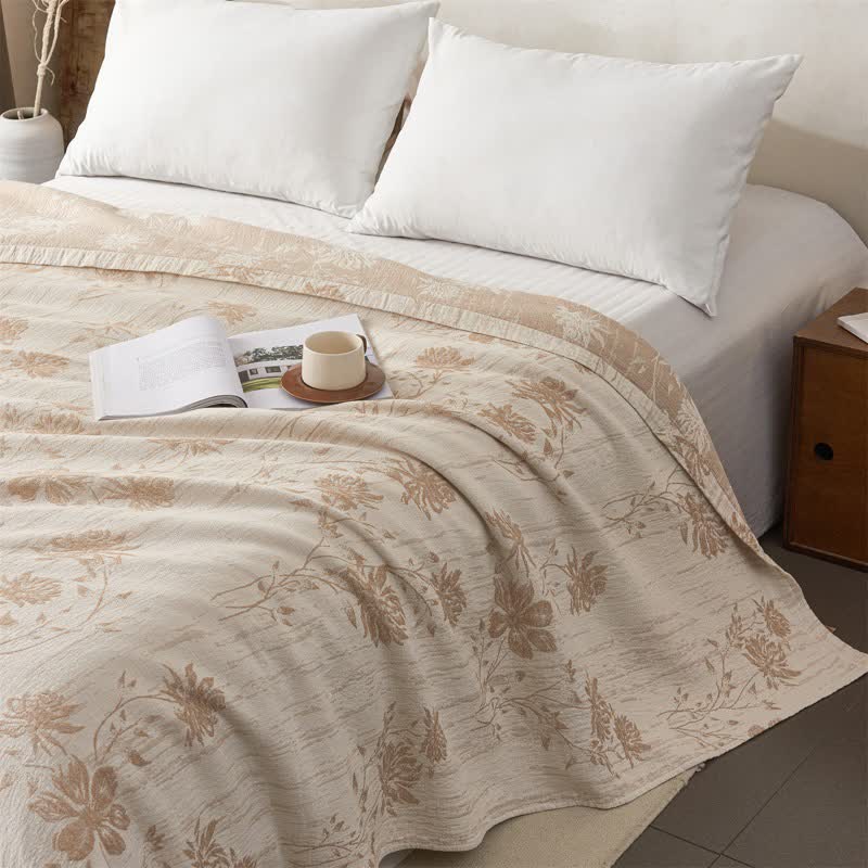 Ownkoti Elegant Floral Cotton Muslin Quilt Blanket - image 8
