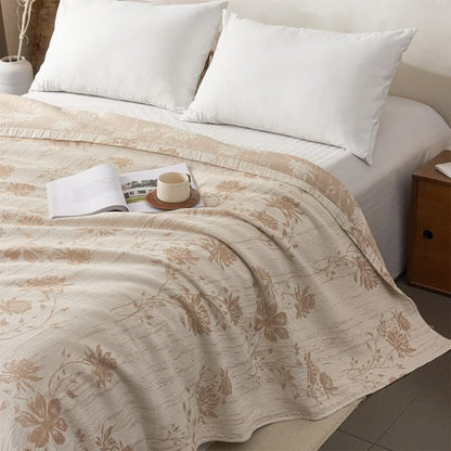 Ownkoti Elegant Floral Cotton Muslin Quilt Blanket - image 8