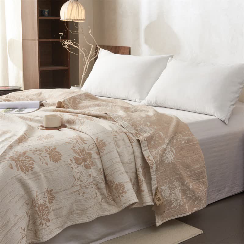 Ownkoti Elegant Floral Cotton Muslin Quilt Blanket - image 9
