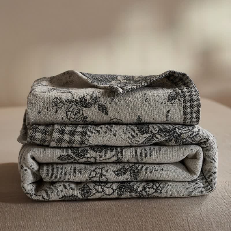 Ownkoti Artistic Vintage Floral Cotton Gauze Quilt - image 3