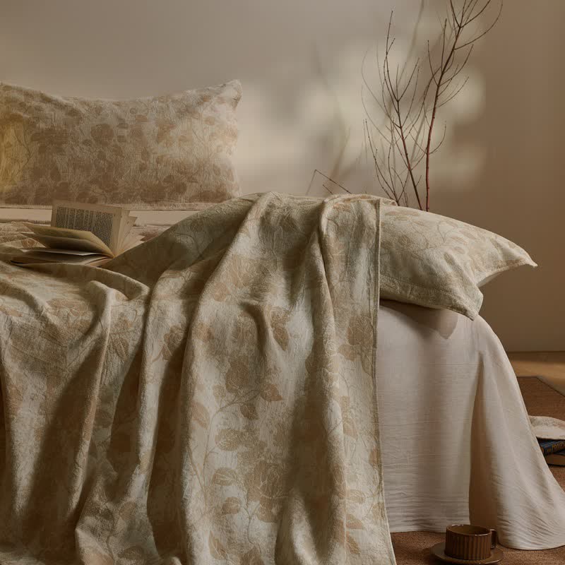 Ownkoti Artistic Vintage Rose Cotton Gauze Quilt - image 4